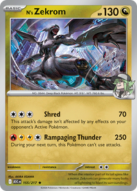 N's Zekrom (Energy Symbol Pattern) (155) - ME Ascended Heroes Reverse Holofoil