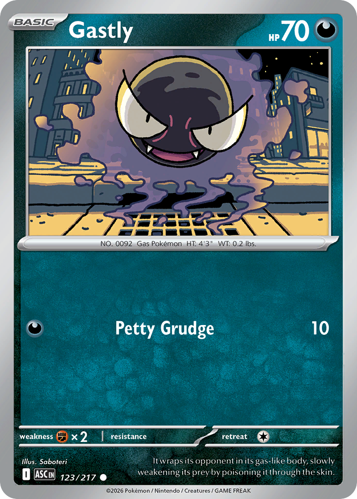 Gastly (Cosmos Holo) (123/217) - Miscellaneous Cards & Products Holofoil