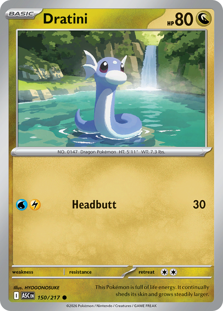 Dratini (Energy Symbol Pattern) (150) - ME Ascended Heroes Reverse Holofoil