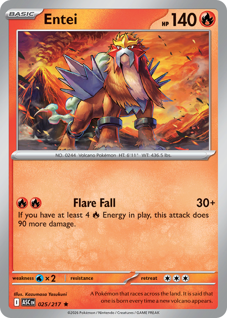 Entei (Energy Symbol Pattern) (25) - ME Ascended Heroes Reverse Holofoil