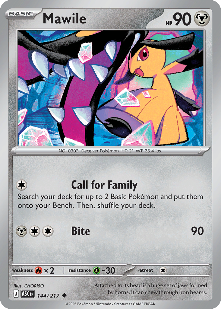Mawile (Dusk Ball) (144/217) - ME Ascended Heroes Reverse Holofoil