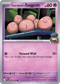 Team Rocket's exeggcute (Team Rocket) (77) - ME Ascended Heroes Reverse Holofoil