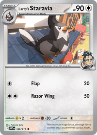 Larry's Staravia (Energy Symbol Pattern) (169) - ME Ascended Heroes Reverse Holofoil