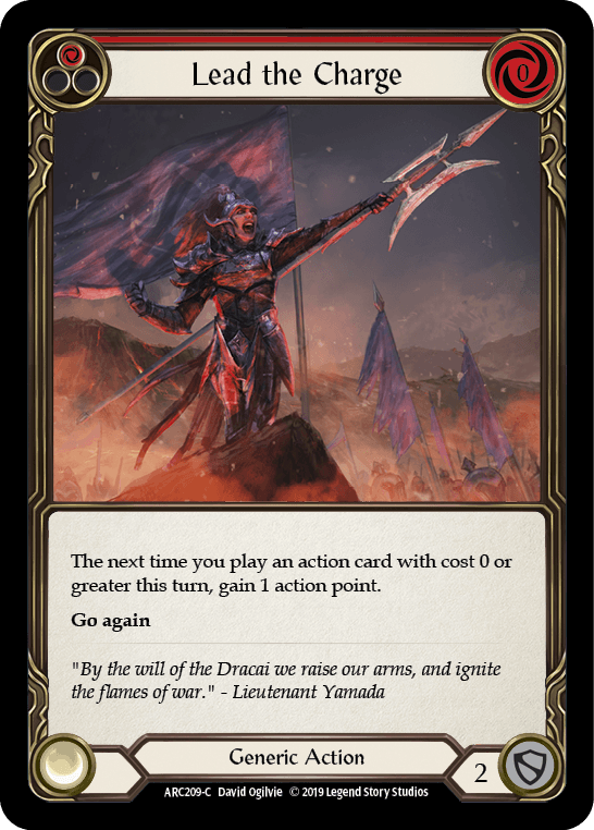 Lead the Charge (Red) [ARC209-C] (Arcane Rising) 1st Edition Normal - POKÉ JEUX