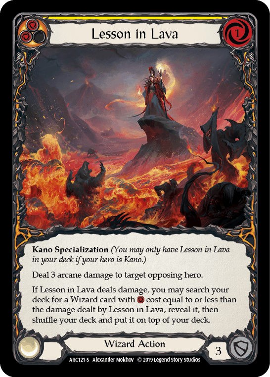 Lesson in Lava [ARC121-S] (Arcane Rising) 1st Edition Normal - POKÉ JEUX