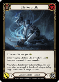 Life for a Life (Yellow) [ARC165-R] (Arcane Rising) 1st Edition Normal - POKÉ JEUX