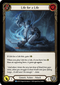 Life for a Life (Yellow) [U-ARC165] (Arcane Rising Unlimited) Unlimited Rainbow Foil - POKÉ JEUX