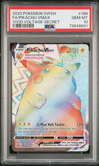 PIKACHU VMAX #188 PSA 10 Cert #73646691