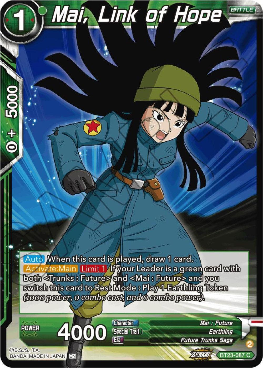 Mai, Link of Hope (BT23-087) [Perfect Combination] - POKÉ JEUX