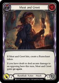 Meat and Greet (Red) [CRU151] (Crucible of War) 1st Edition Rainbow Foil - POKÉ JEUX