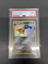 2019 POKEMON SUN & MOON HIDDEN FATES #SV31 METANG-HOLO HIDDEN FATES PSA 10