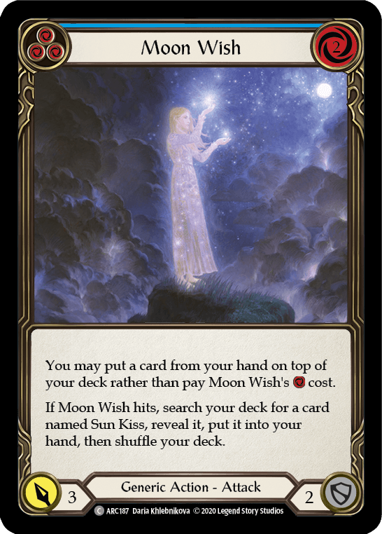Moon Wish (Blue) [U-ARC187] (Arcane Rising Unlimited) Unlimited Rainbow Foil - POKÉ JEUX