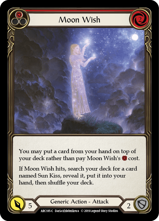 Moon Wish (Red) [ARC185-C] (Arcane Rising) 1st Edition Rainbow Foil - POKÉ JEUX