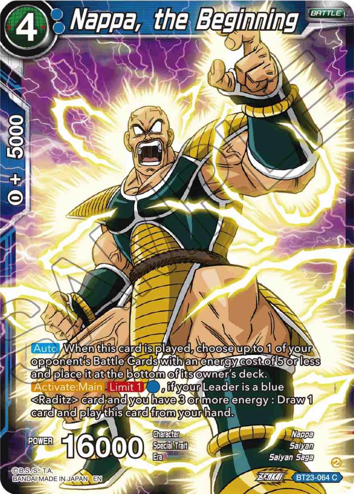 Nappa, the Beginning (BT23-064) [Perfect Combination] - POKÉ JEUX