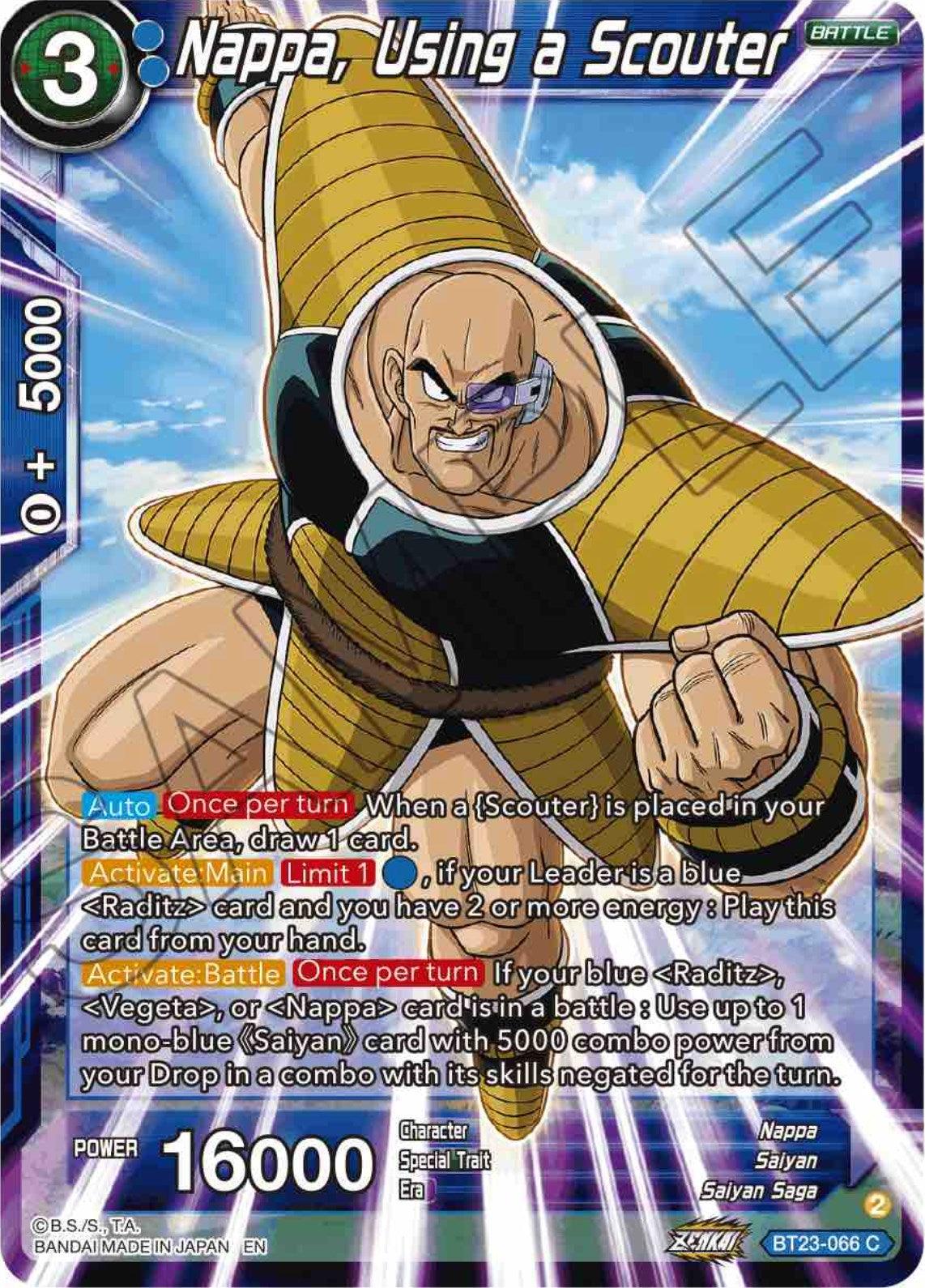 Nappa, Using a Scouter (BT23-066) [Perfect Combination] - POKÉ JEUX