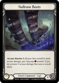 Nullrune Boots [ARC158-C] (Arcane Rising) 1st Edition Cold Foil - POKÉ JEUX