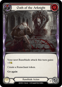 Oath of the Arknight (Red) [ARC091-R] (Arcane Rising) 1st Edition Rainbow Foil - POKÉ JEUX