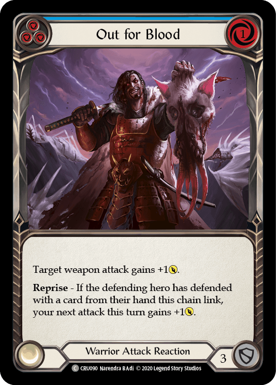 Out for Blood (Blue) [CRU090] (Crucible of War) 1st Edition Rainbow Foil - POKÉ JEUX