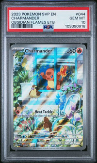 2023 POKEMON SVP EN-SV BLACK STAR PROMO #044 CHARMANDER OBSIDIAN FLAMES ETB PSA 10 #103390618