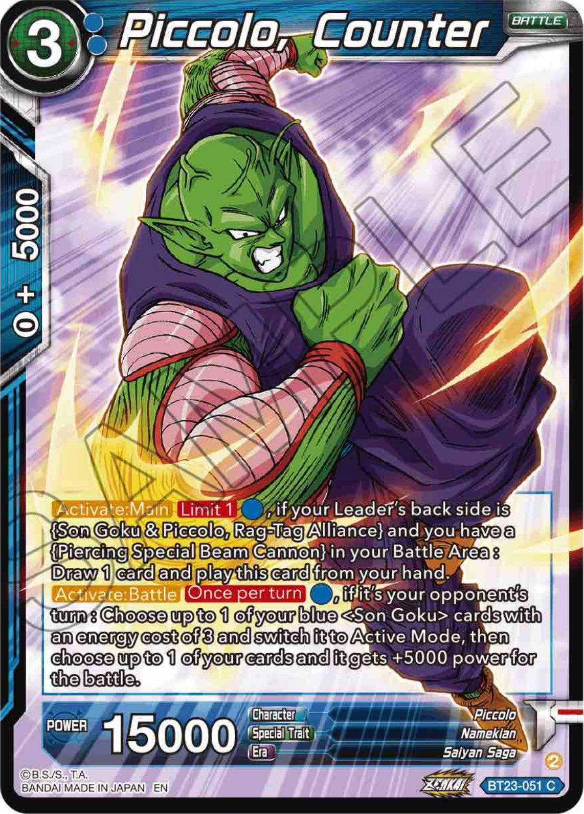 Piccolo, Counter (BT23-051) [Perfect Combination] - POKÉ JEUX