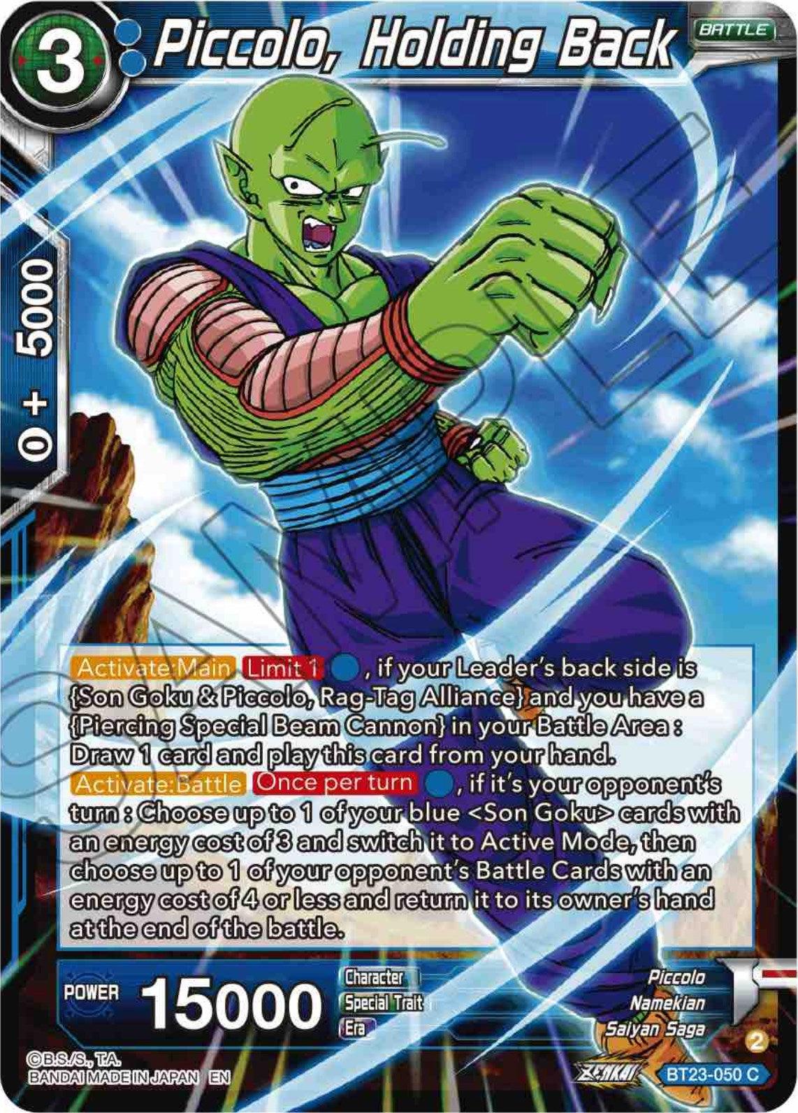 Piccolo, Holding Back (BT23-050) [Perfect Combination] - POKÉ JEUX