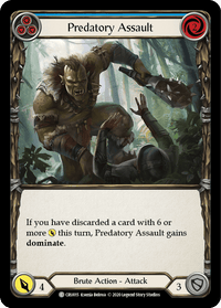 Predatory Assault (Blue) [CRU015] (Crucible of War) 1st Edition Rainbow Foil - POKÉ JEUX