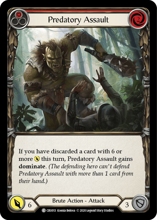 Predatory Assault (Red) [CRU013] (Crucible of War) 1st Edition Normal - POKÉ JEUX