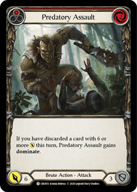 Predatory Assault (Red) [CRU013] (Crucible of War) 1st Edition Rainbow Foil - POKÉ JEUX