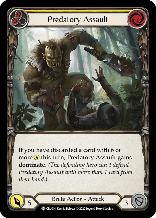 Predatory Assault (Yellow) [CRU014] (Crucible of War) 1st Edition Normal - POKÉ JEUX