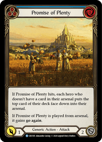 Promise of Plenty (Blue) [CRU185] (Crucible of War) 1st Edition Rainbow Foil - POKÉ JEUX