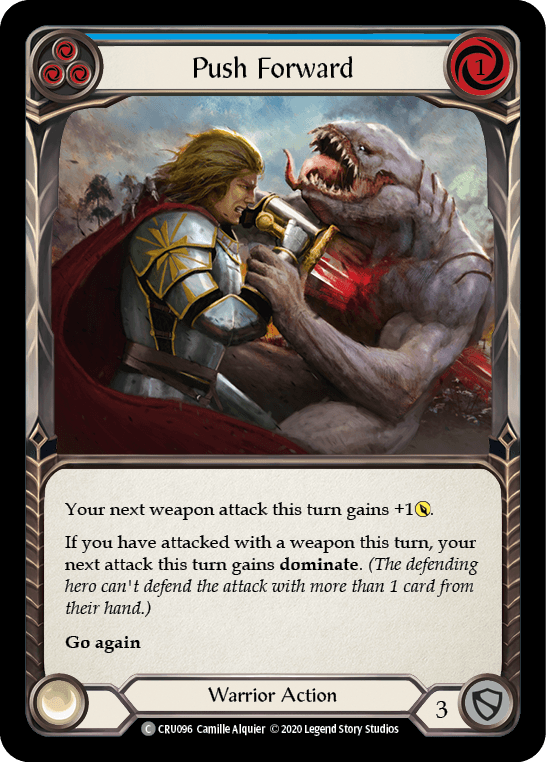 Push Forward (Blue) [CRU096] (Crucible of War) 1st Edition Normal - POKÉ JEUX