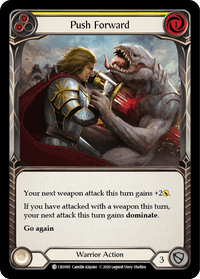 Push Forward (Yellow) [CRU095] (Crucible of War) 1st Edition Rainbow Foil - POKÉ JEUX