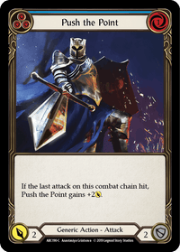 Push the Point (Blue) [ARC190-C] (Arcane Rising) 1st Edition Rainbow Foil - POKÉ JEUX