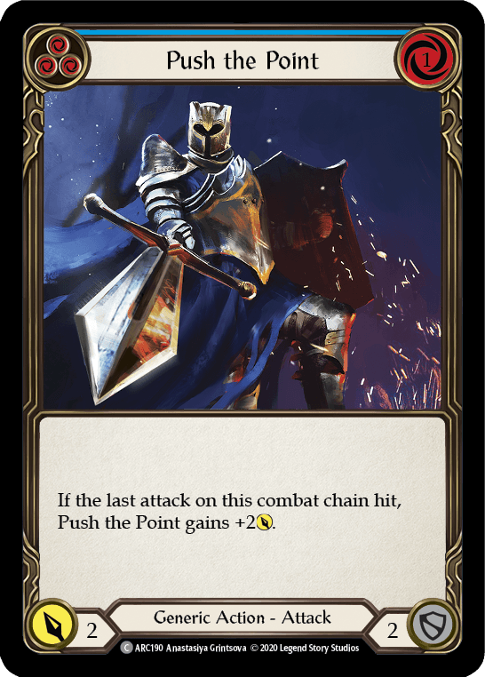Push the Point (Blue) [U-ARC190] (Arcane Rising Unlimited) Unlimited Rainbow Foil - POKÉ JEUX
