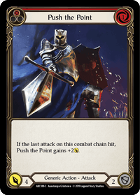 Push the Point (Red) [ARC188-C] (Arcane Rising) 1st Edition Rainbow Foil - POKÉ JEUX