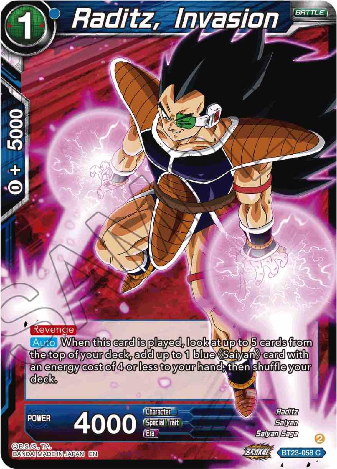 Raditz, Invasion (BT23-058) [Perfect Combination] - POKÉ JEUX