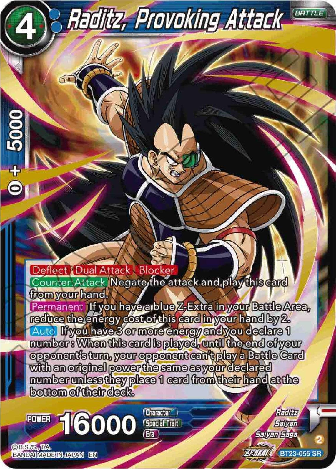 Raditz, Provoking Attack (BT23-055) [Perfect Combination] - POKÉ JEUX