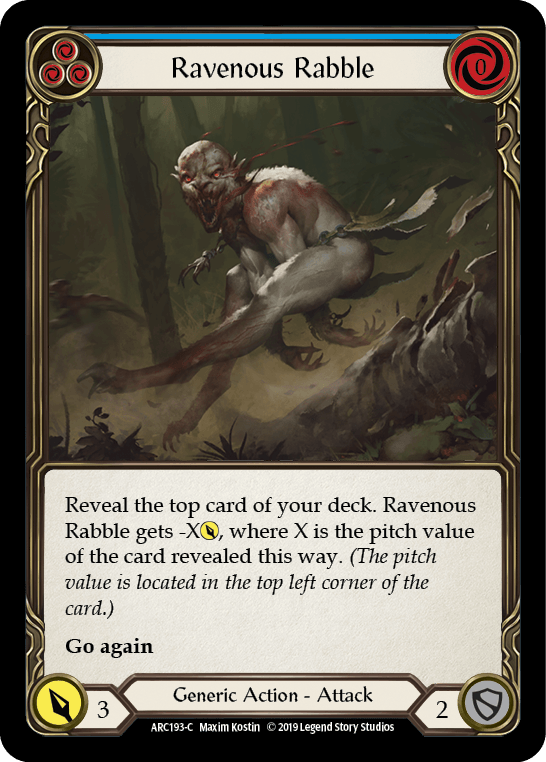 Ravenous Rabble (Blue) [ARC193-C] (Arcane Rising) 1st Edition Normal - POKÉ JEUX