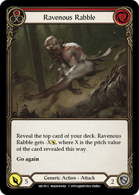 Ravenous Rabble (Red) [ARC191-C] (Arcane Rising) 1st Edition Rainbow Foil - POKÉ JEUX