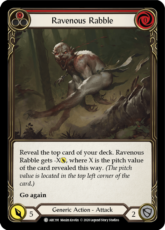 Ravenous Rabble (Red) [U-ARC191] (Arcane Rising Unlimited) Unlimited Normal - POKÉ JEUX