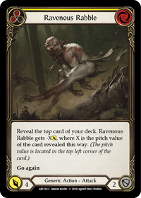 Ravenous Rabble (Yellow) [ARC192-C] (Arcane Rising) 1st Edition Normal - POKÉ JEUX