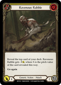 Ravenous Rabble (Yellow) [ARC192-C] (Arcane Rising) 1st Edition Rainbow Foil - POKÉ JEUX