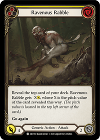 Ravenous Rabble (Yellow) [U-ARC192] (Arcane Rising Unlimited) Unlimited Rainbow Foil - POKÉ JEUX