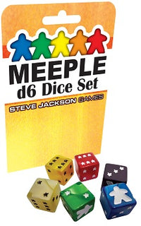 MEEPLE D6 DICE SET GREEN 8CT (Special Order)