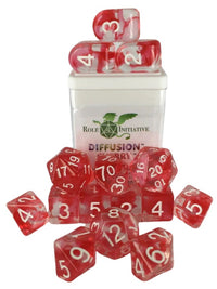 SET OF 15 DICE: DIFFUSION CHERRY ARCH'D4 (Special Order)