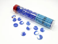 GLASS STONES DARK BLUE CATSEYE QTY 40 5.5" TUBE (Special Order)