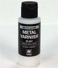 VALLEJO: GLOSS METAL VARNISH 60ML (Special Order)