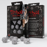 TRIBAL DICE SET: PEARL AND BROWN (Special Order)