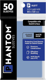 PHANTOM SLEEVES GLOSS/MATTE NAVY SIZE (80MM X 120MM) 50CT (Special Order)