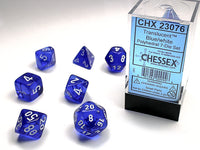 TRANSLUCENT 7-DIE SET BLUE/WHITE (Special Order)